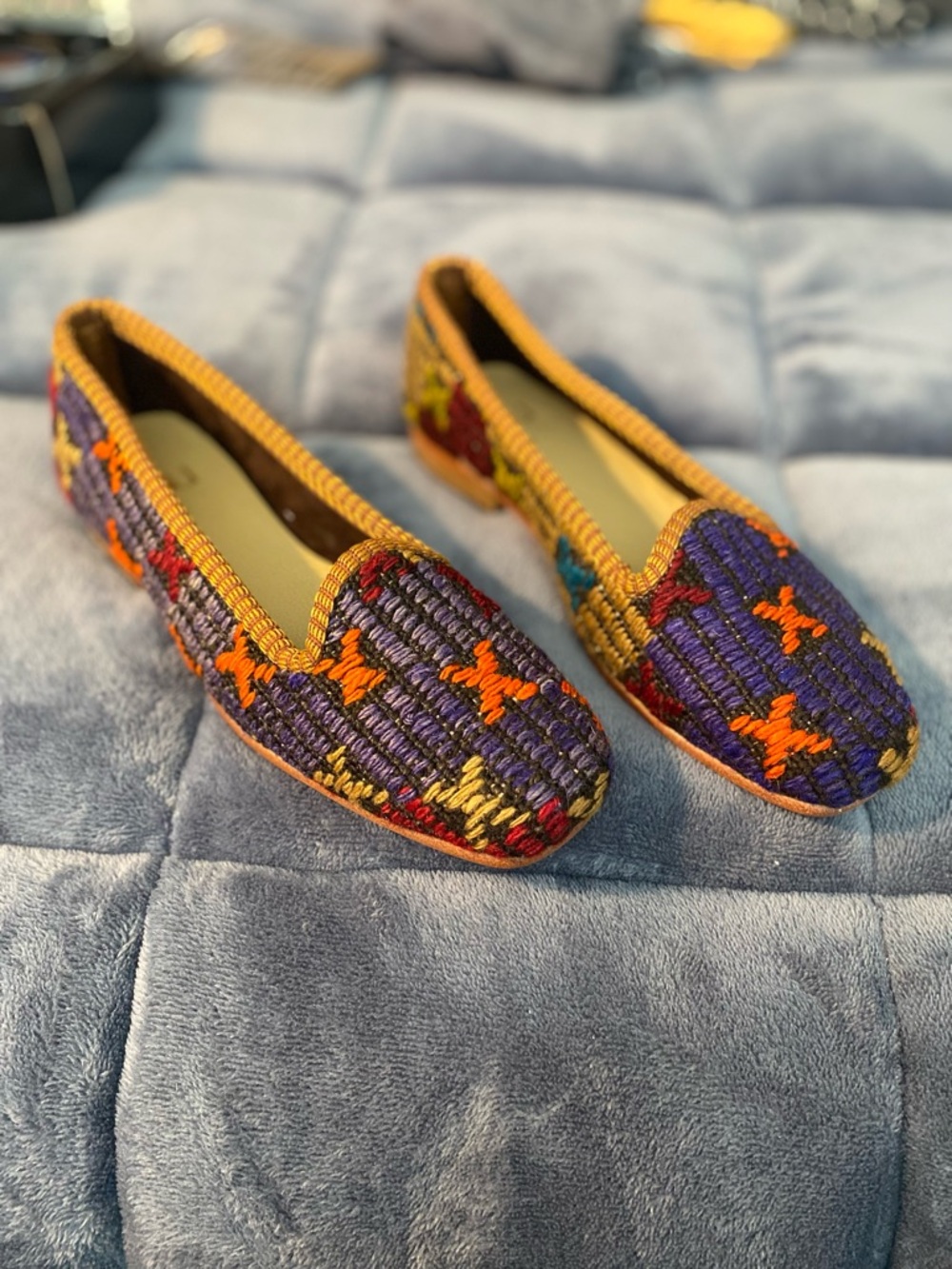 Handwoven Multicolor Women’s Slip-On Flats